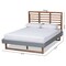 Baxton Studio Rina Dark Grey Upholstered and Ash Walnut Wood Full Size Platform Bed 164-9413-9422 - alternate 6